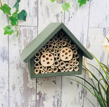 Bee Hotel, Bee House, Large, in 'Old English Green'. Can be personalised.