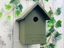 Anniversary Wooden Bird Box. Can be personalised.