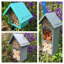 Bee Hotel, Bee House, Large, in 'Old English Green'. Can be personalised.