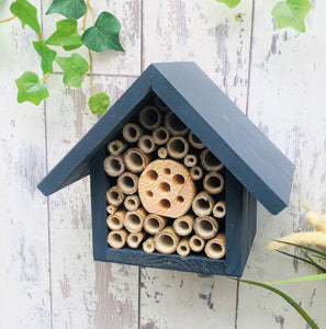 Mason Bee House, Bee Hotel, Insect House, in 'Urban Slate'. Can be personalised.