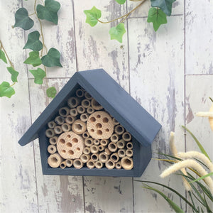 Bee Hotel, Bee House, Large, in 'Urban Slate'. Can be personalised.