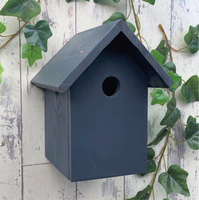 Bird Box, Bird House, in Urban Slate. Can be personalised.