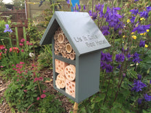 Insect and Bee Hotel, Wildlife House in Wild Thyme. Can be personalised. - Wudwerx