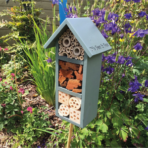 Mason Bee House, Insect Hotel, Bug Box three tier, in 'Old English Green'. Can be personalised.